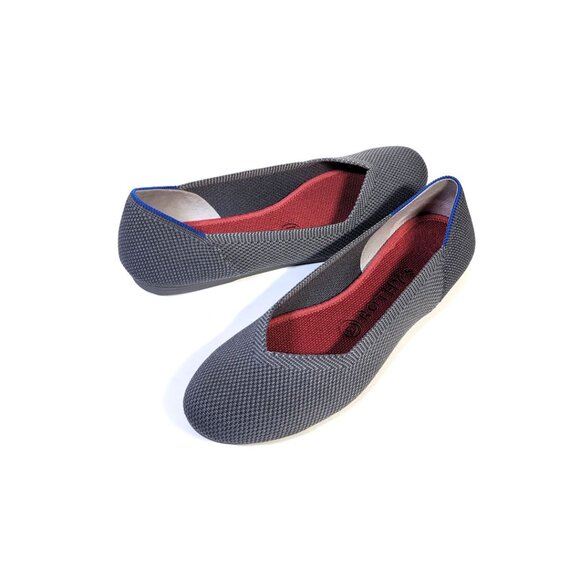 Retired Rothy’s Grey Birdseye Round Toe Flats 7.5 - Picture 5 of 8